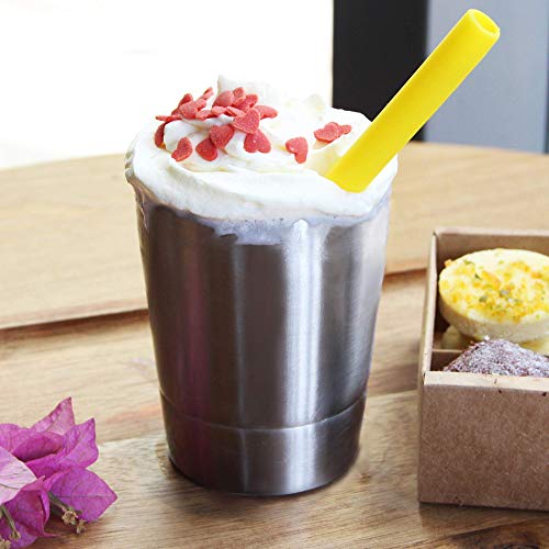 Housavvy 8Oz Kids & Toddlers Reusable Silicone Drinking Straws 12 Pack With Cleaning Brush (Smoothie Straws For Housavvy 8Oz Kids Cups) #TOP3