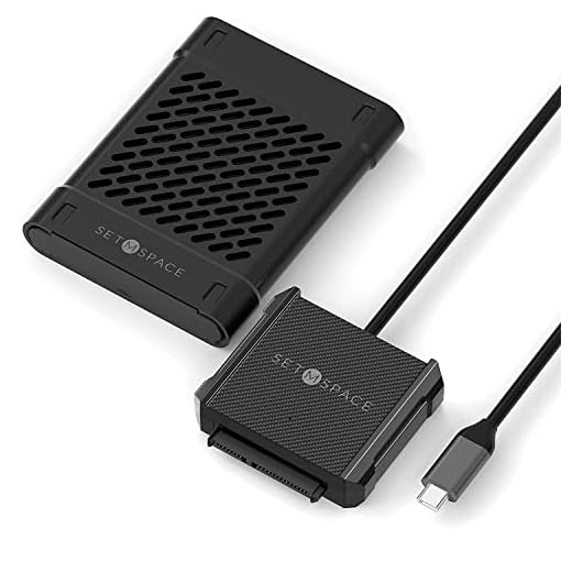SETMSPACE SATA to USB C Cable, USB 3.0 to 2.5”SATA III Hard Drive Adapter kit for External Converter for SSD/HDD Data Transfer,39.4inch
