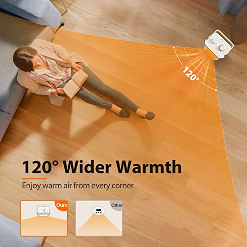 Space Heater For Office - Portable Electric Ceramic Quiet Tower Heater Fan With Thermostat, Fast Heating, 120°Oscillating Efficient For Personal Home Bedroom Large Room Bathroom Under Desk Indoor Use #TOP2