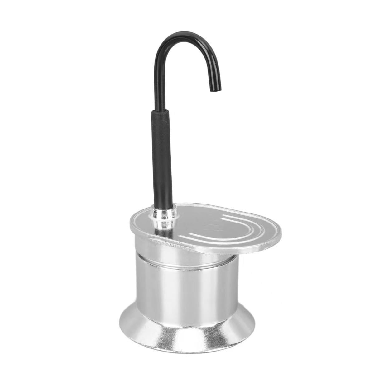ACOLY 50ml Aluminum Alloy Single Spout Moka Pot, Mini Italian Type Espresso Cup Coffee Maker for Home, Outdoor Camping