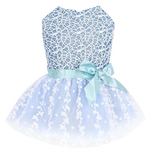 Image of CuteBone Dog Birthday Dress Girl Puppy Skirt Tutu Cat Wedding Outfit Pet Party Clothes for Small Dogs Costume DD22L