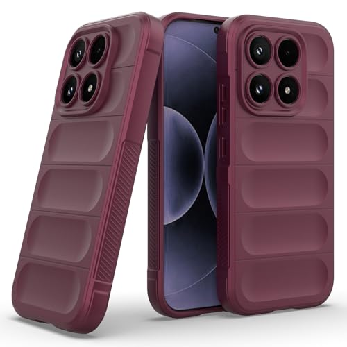 Image of for Xiaomi 17 Case Anti-Drop Soft TPU Rugged Phone Back Cover - Wine Red