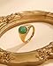 YeGieonr Gold Signet Rings for Women Non Tarnish Stackable Gold Ring, Waterproof Gemstone Statement Stainless Steel Jewelry Gift