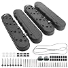 LS Smooth Cast Aluminum Valve Covers with Coil Mounts and Covers Compatible with Che-vy Small Block SB V8 293 325 376 427, Black