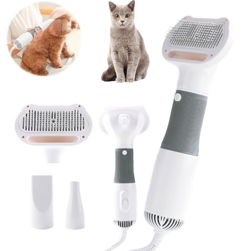 Dog Dryer,Dog Hair Dryer,Dog dDryer for Pet Grooming,for Small and Medium Dogs and Cats?Dog Styling Comb?gray?