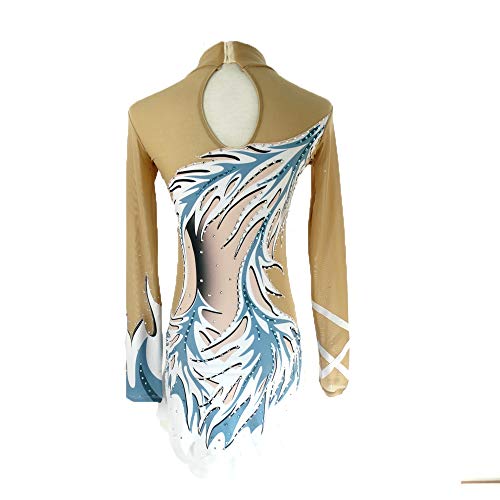 LIUHUO Collant feminino de ginástica rítmica para meninas vestido de ginástica artística aeróbica pe