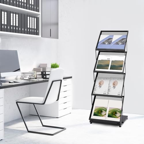 Présentoir à Magazines Pliable à 4 Niveaux en Format A3 - 2