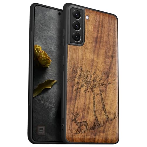 Coque Galaxy S22 Plus etui bois gravé idée cadeau anniversaire homme