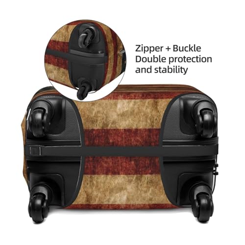 4th Of July Vintage American Flag Luggage Cover Travel Suitcase Covers Washable Elastic Suitcase Protector Fit 25-28 Inch Luggage3