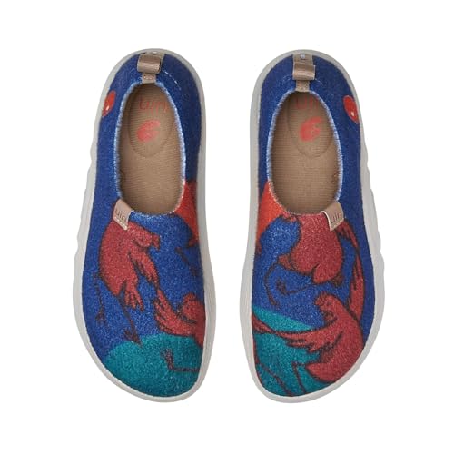 UIN Men's Art Travel Walking Shoes Slip On Casual Lightweight Wide Toe Comfort Fashion Sneaker Toledo Ⅳ Ⅷ Ⅸ Ⅻ