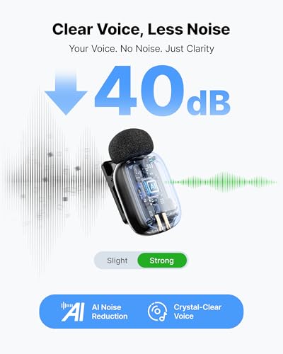 Image of BOYA mini 2 Wireless Lavalier Microphone for iPhone 15-17 /Android,Noise Cancellation,App Control, 48kHz /24-Bit, 30H Battery Mini Mic for Video Recording Interview Vlog(1TX + USB-C RX + Charging Case)