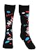 elope Dr. Seuss Cat in The Hat Pattern Crew Socks for Kids Black