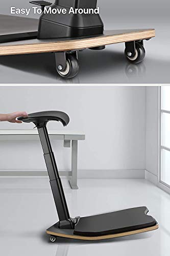 Image of PerchRite Standing Desk Stool for Perching, Leaning & Sitting w /Anti-Fatigue mat