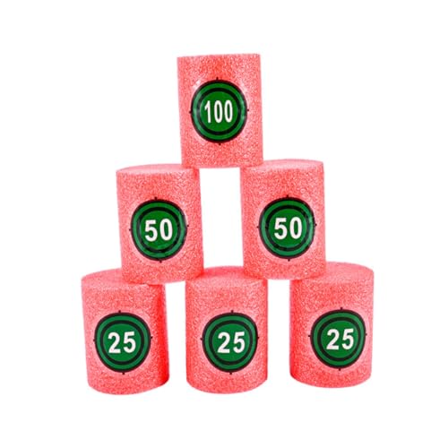 KICHOUSE 12 Piezas Latas de Objetivo EVA Pequeñas Cilindros para Aire Equipo Portátil para Práctica de Puntería y Habilidades Infantiles