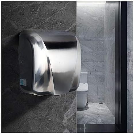 Automatic Commercial Hand Dryers for Bathrooms Commercial 1800W Heavy Duty Stainless Steel Hot Air Compact Electric Hand Dryer Blower, Fast Drying in 10 Seconds