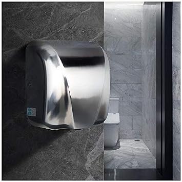 Automatic Commercial Hand Dryers for Bathrooms Commercial 1800W Heavy Duty Stainless Steel Hot Air Compact Electric Hand Dryer Blower, Fast Drying in 10 Seconds