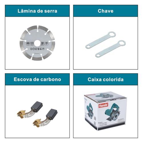 HANABI Serra Mármore Profissional 13000rpm Disco de Precisão De Corte 1800w 220v