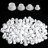 120 Stück Abdeckkappen für Bohrlöcher Bohrloch Schrauben Weiße Kunststoff Lochstopfen Weiss Runde Knopfstopfen Weiß Möbel Schraubenabdeckung Lochabdeckung für Schrank Regal (5 mm/6 mm/8 mm/10 mm)