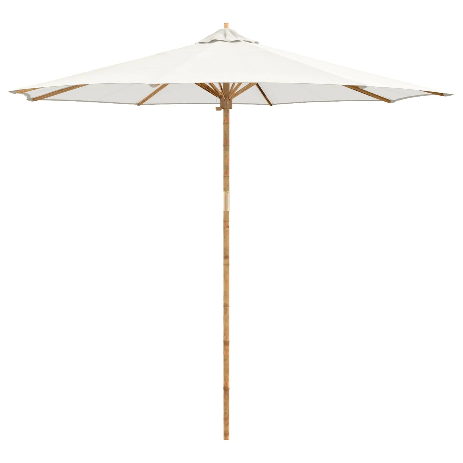 SYDE Kremowy parasol ogrodowy 270 x 260 cm bambusowy