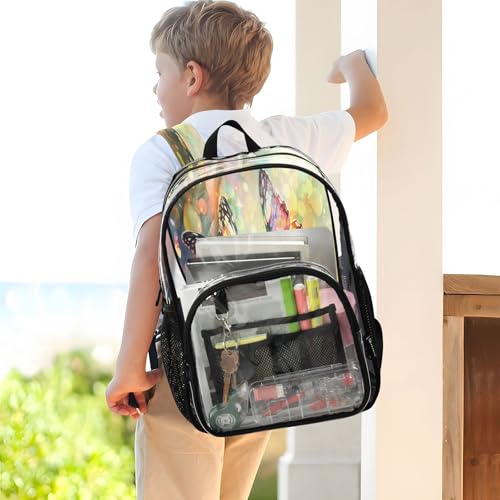 Mochila transparente escolar para evitar esperas en controles de acceso 7