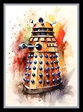 Ottima idea regalo Signed by the Stars Doctor Who Dalek - Stampa artistica, 29,7 x 21 cm, per soggiorno