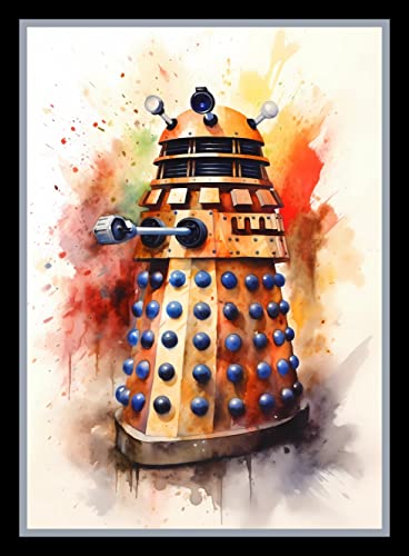 Signed by the Stars Doctor Who Dalek Art Print, 29.7 x 21 cm, Living Room