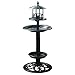 Amazing Plastic Birdbath Bird Feeder with Planter for Garden Lawn or Balcony 23.5" Height (Dark Green) (Dark Green)