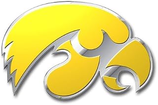 FANMATS 60528 Iowa Hawkeyes Heavy Duty Aluminum Embossed Color Emblem, Auto Emblem Decal