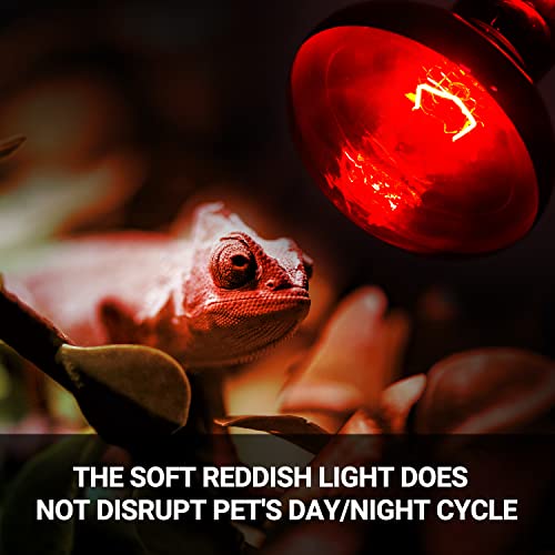 Repti Zoo IFL100 2 Pack Infrared Heat Lamp, 100W Reptile Heat Emitter Infrared Basking Spot Light thumb #3