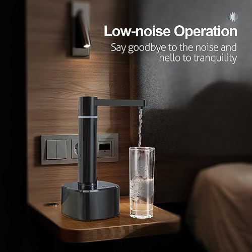 Bedside Water Dispenser, Portable Desktop Water Dispenser For 1-5 Gallon Bottle, 2-In-1 Electric Tabletop Water Dispenser & Water Jug Pump For Home, Office, Outdoor Camping #TOP2