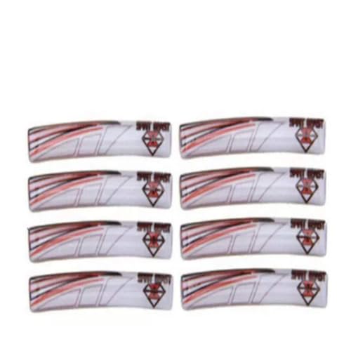 AAlamor Alamor 8Pcs Motocicleta Scooter Rueda PU Raya Reflectante Calcomanía Pegatina - #04