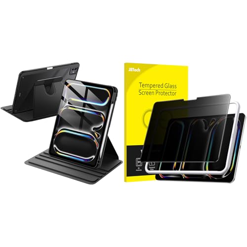 Funda giratoria iPad Pro 11 M5 M4 con protector de privacidad para pantalla