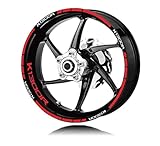 Cet autocollant pour roue est doux au toucher et peut être plié à volonté sans se déformer, épousant ainsi la courbure de la carrosserie de la moto.