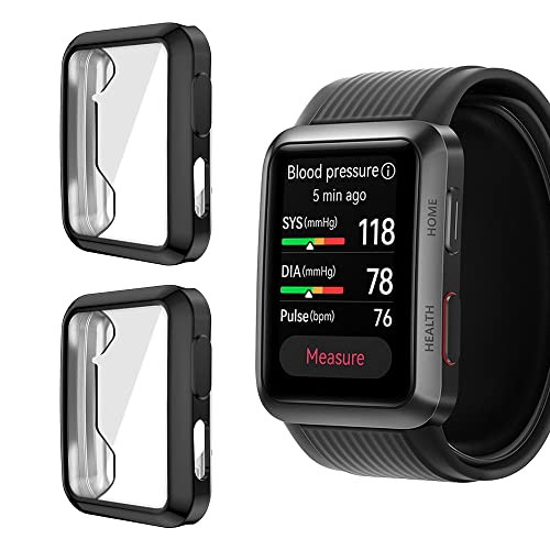 Cover 2 Pezzi Compatibile con Huawei Watch D Antiurto Piena Protezione Ultra Sottile Custodia Morbida Custodiain con D - + tpu nero