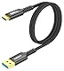 SUNGUY USB C Kabel, 0.6m USB auf USB C Kabel, 10Gbps USB C Ladekabel und Datenkabel Kompatibel mit iPhone 16/15 Pro Plus Max, Android Auto, Galaxy S24/S23, Google Pixel 8 Pro, MacBook Pro, SSD-Schwarz