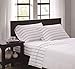 Truly Soft Everyday King Microfiber Sheet + Pillowcase Set - Ticking Stripe Collection - White/Grey,SS3864WGKG-4700