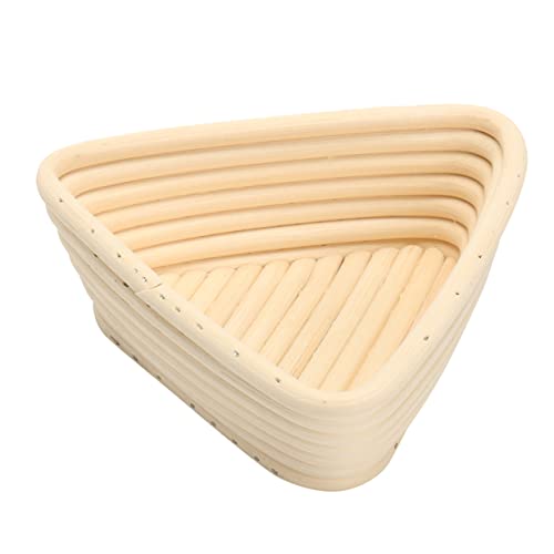 SOLUSTRE Triangle Proofing Basket Natural Rattan Baking Tool for Sourdough Artisan Bread Non Design for Home Professional Bakers for Dough Shaping
