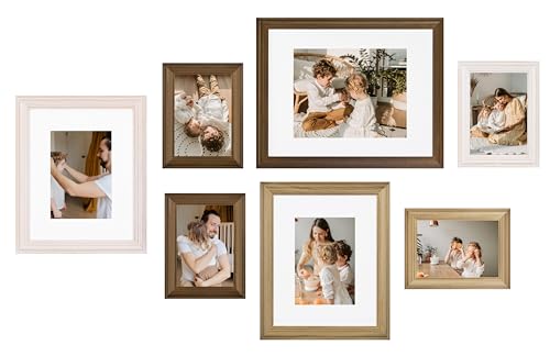 eletecpro Gallery Wall Frame Set of 7, Multiple Sizes Solid