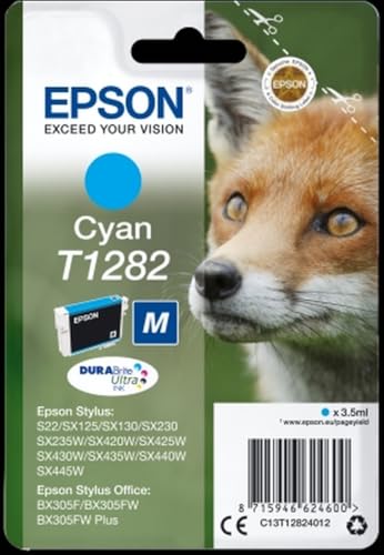 Image of LIDERPAPEL Cartridge Epson T1282 Cyan Ink 3.5 ml S22/SX125/420 W/425 W/Office BX305 °F