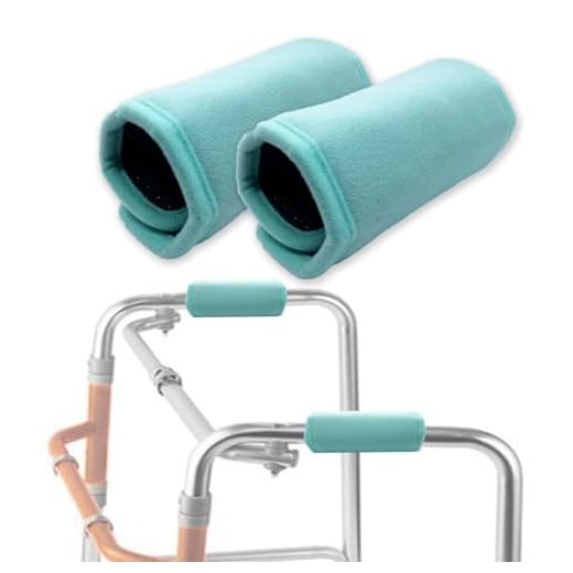 Universal Walker - Fundas acolchadas para agarre de mano, cojín médico suave de alta calidad, acolchado de espuma viscoelástica, absorbente, cómodo, lavable, color verde