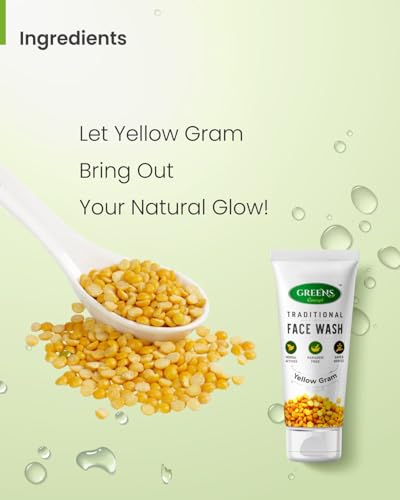 Image of Green's Concept Traditional Yellow Gram Face Wash Clear Acne and Fight against Infection, Natural Face Wash 120ml