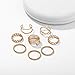 FINETOO 8 PCS Simple Knuckle Midi Ring Set Vintage Plated Gold/Silver for Women/Girl Finger Stackable Rings Set Jewelry Gifts (Gold)