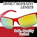 Sun-Staches Lightning McQueen Toddler Sunglasses - Stylish, Comfortable & Durable UV-Protective Lightning McQueen Cars Sunglasses With Soft Carrying Case - Official Cars Disney Pixar Accessories