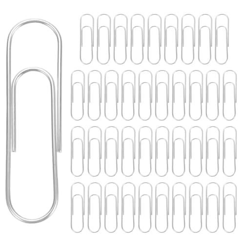 Gros trombone métal anti-rouille et solide | Lot de 40 très grands trombones 4 pouces argentés