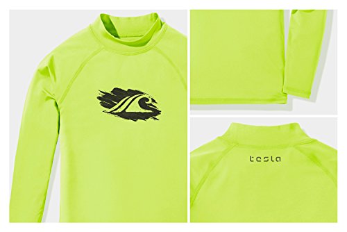Image of TSLA Girls Long Sleeve Rash Guard Shirt UV /SPF Water Beach Surf Swim UPF 50+ Top Sunscreen Swimwear Shirts