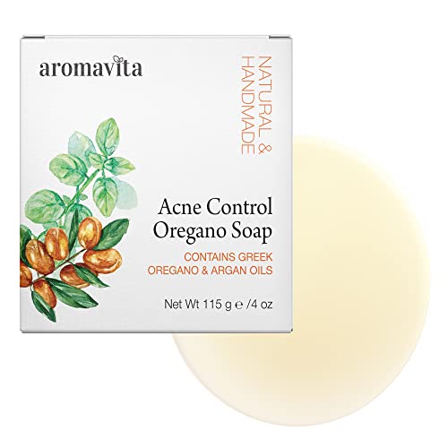 AROMAVITA Facial Herbal Soap Oregano Oil Soap Bar for Face and Body - Argan and Oil of Oregano - for All Skin Types, for Healthy Looking Skin