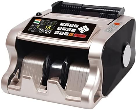 Thrifty Tech Latest Updated TT 2000 Mix Total Value Latest Updated Super Heavy Duty Note-Currency-Cash-Money-Counting Machine with Fake Note Detection For All Old/New Notes.! 1 Year Warranty (2000 Gold)