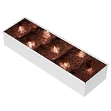 Fyeme Molde de tiramisú, 41,7 x 10 x 6 cm, aleación de aluminio, rectangular, con pared lateral extraíble, revestimiento antiadherente, bandeja para tartas, accesorios de cocina, para pan brownie de