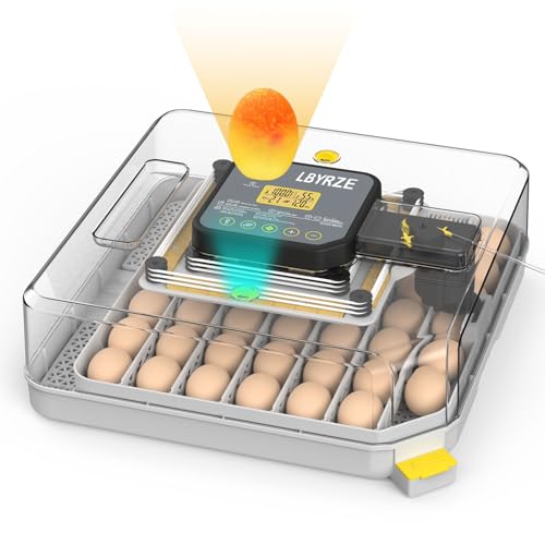 Image of LBYRZE 48 Egg Incubators for Hatching Eggs,360° View Incubator with Automatic Egg Turning and Humidity Control,Quail Duck Chicken Incubators