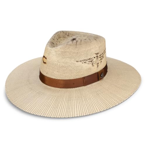 Charlie 1 Horse Hats Mexico Shore 3 3/4' Brim Fashion Hat Tan/Brown L